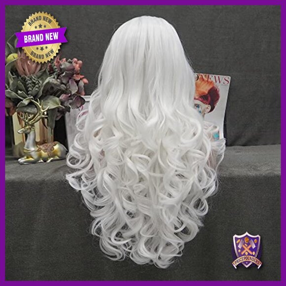 Long Wavy Synthetic Lace Front Wig Heat Resistant Cosplay Party main image 4